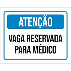 Kit 5 Placas Vaga Reservada Para Médico 36X46
