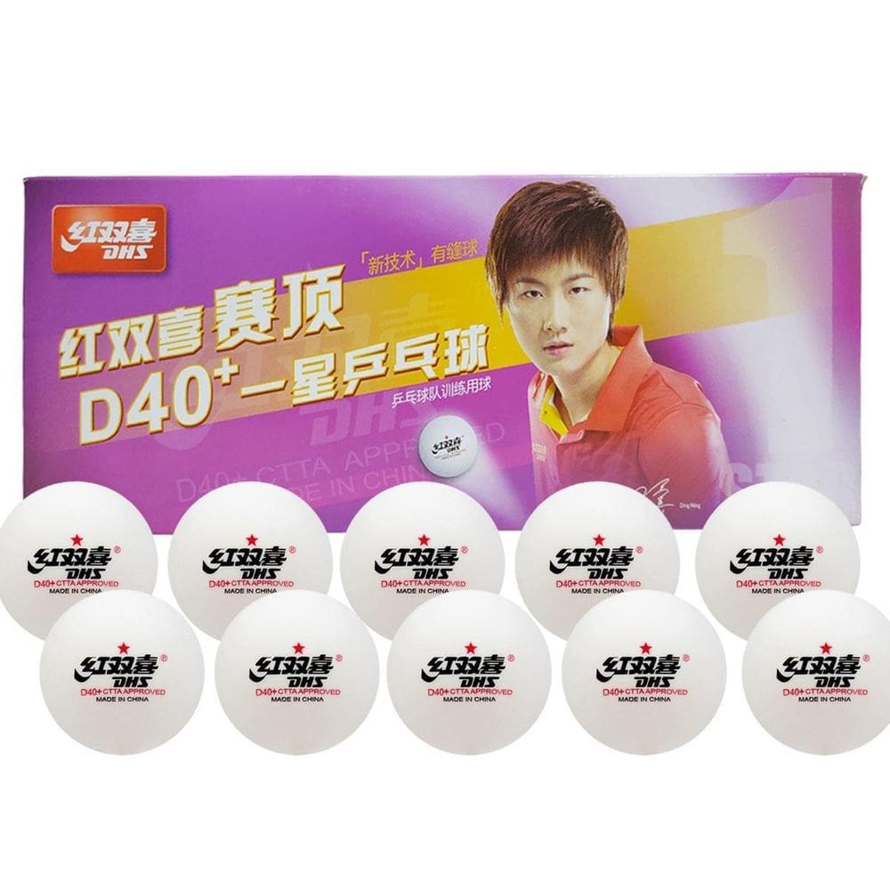 10 Bolas Ping Pong Dhs 1 Estrela D40+ New Material Pro Ittf