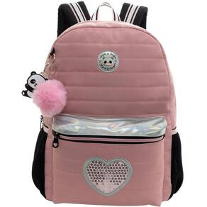 Mochila De Costas 16 Panda Holográfico Escolar Passeio