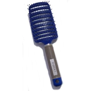 Kit 10 Escovas Vazada Raquete Azul Ceramica Desembaraçar Cabelos