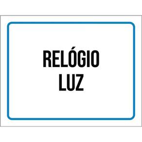 Placa Ambiente Sinalização Setor Relógio Luz 36X46