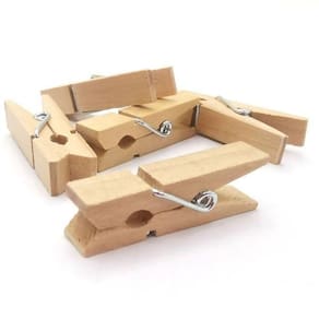 Kit Com 100 Mini Prendedor De Madeira Cru 3.5Cm X 0.7Cm