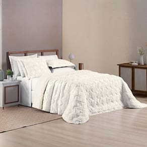 Cobre Leito Aveline Casal Padrão 03 Peças - Off White