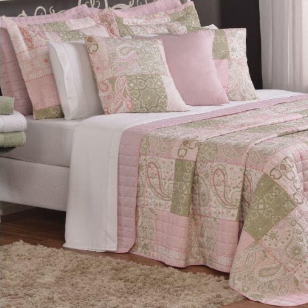 Cobre Leito King Top Line Estampado 180 Fios 3 Peças - Loire