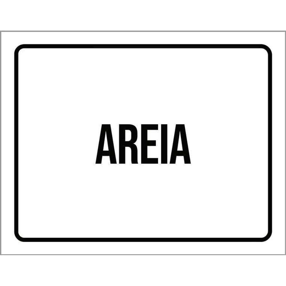 Placa Sinalização - Areia 36X46