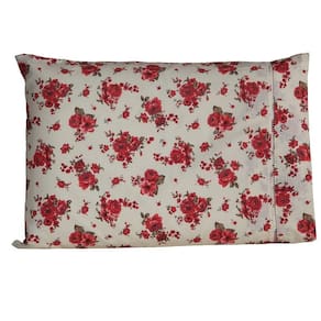 Fronha Avulsa 70cm X 50cm 1 Peça Esmeralda 100% Algodão Percal 150 Fios Cor:vermelho
