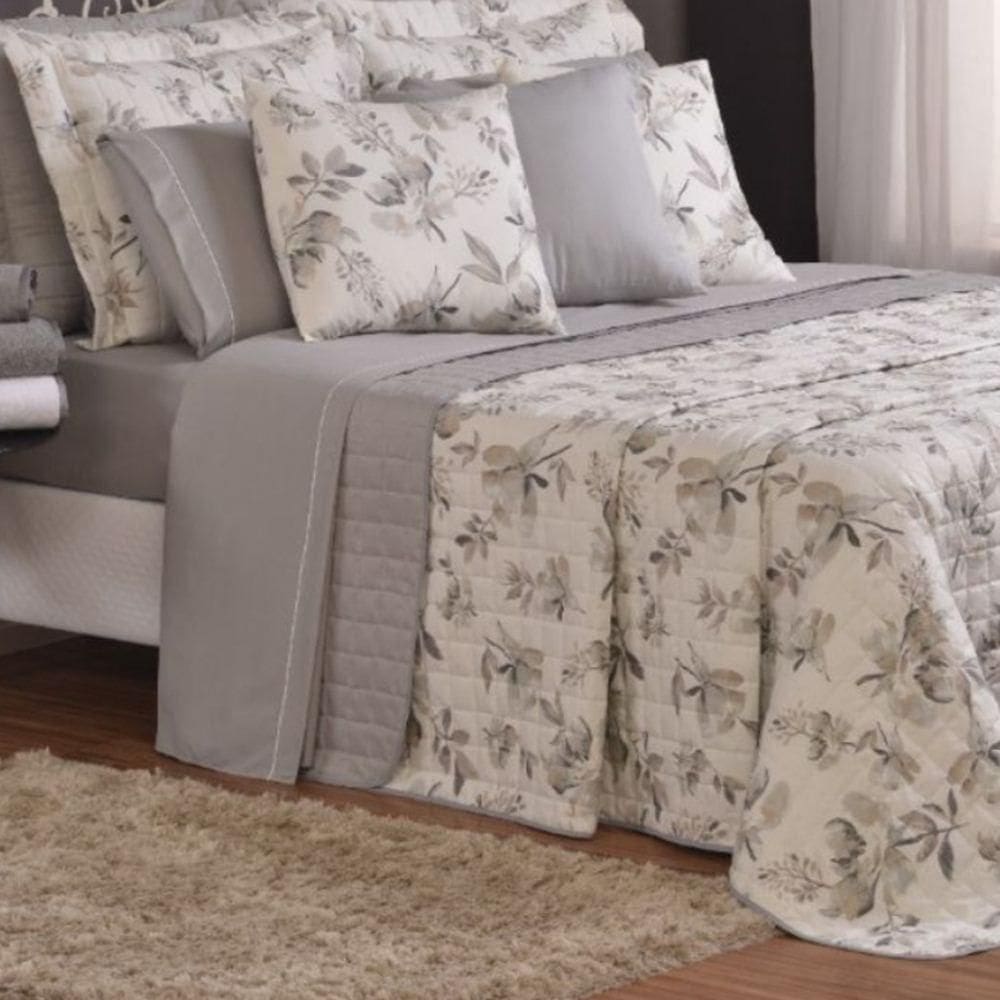 Cobre Leito Queen Top Line Estampado 180 Fios 3 Peças - Capri