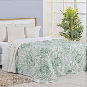 Cobertor King Top Line Estampado Hipercal/sherpa 1 Peça - Lotus