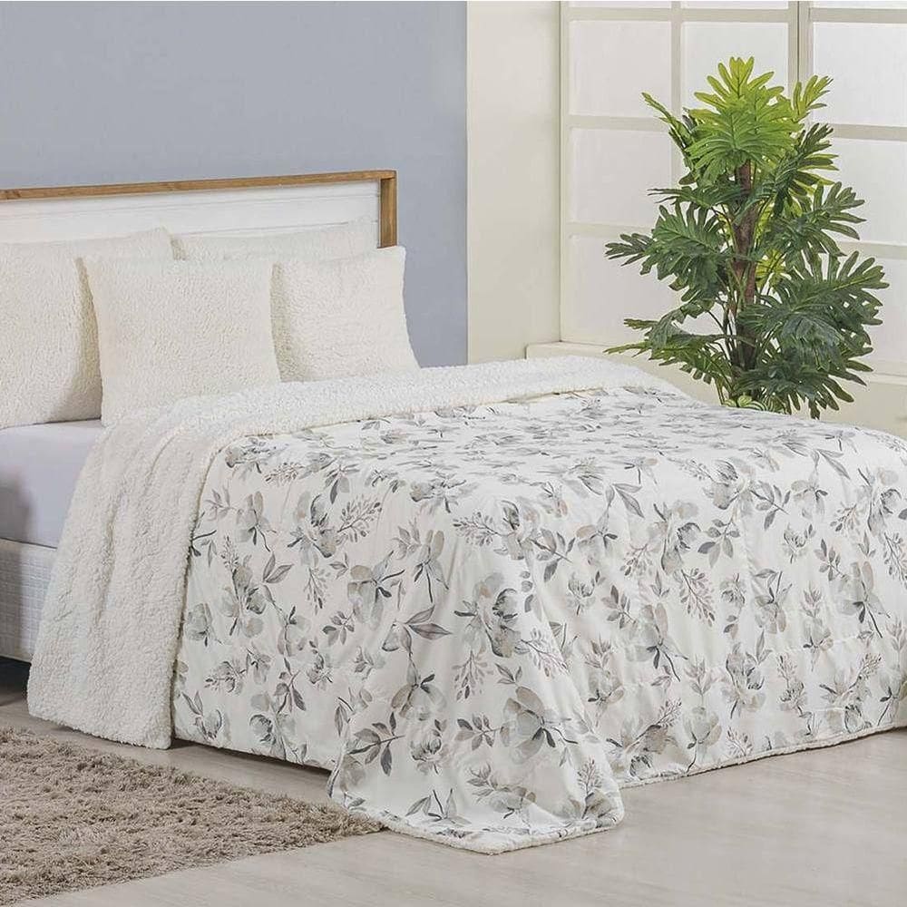 Cobertor Queen Top Line Estampado Hipercal/sherpa 1 Peça - Capri