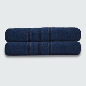 Toalhas P/ Secar Pet 2 Peças Beka 70x125 Cm 100% Algodão Azul Marinho