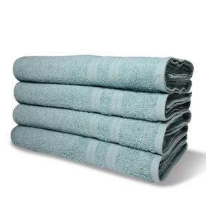 Kit 4 Toalhas De Banho 430g-m² Grande Super Grossa 80x150cm Itália Soft Verde