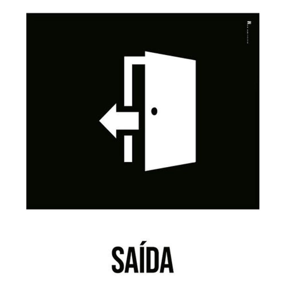 Kit 3 Placas Desenho - Saída