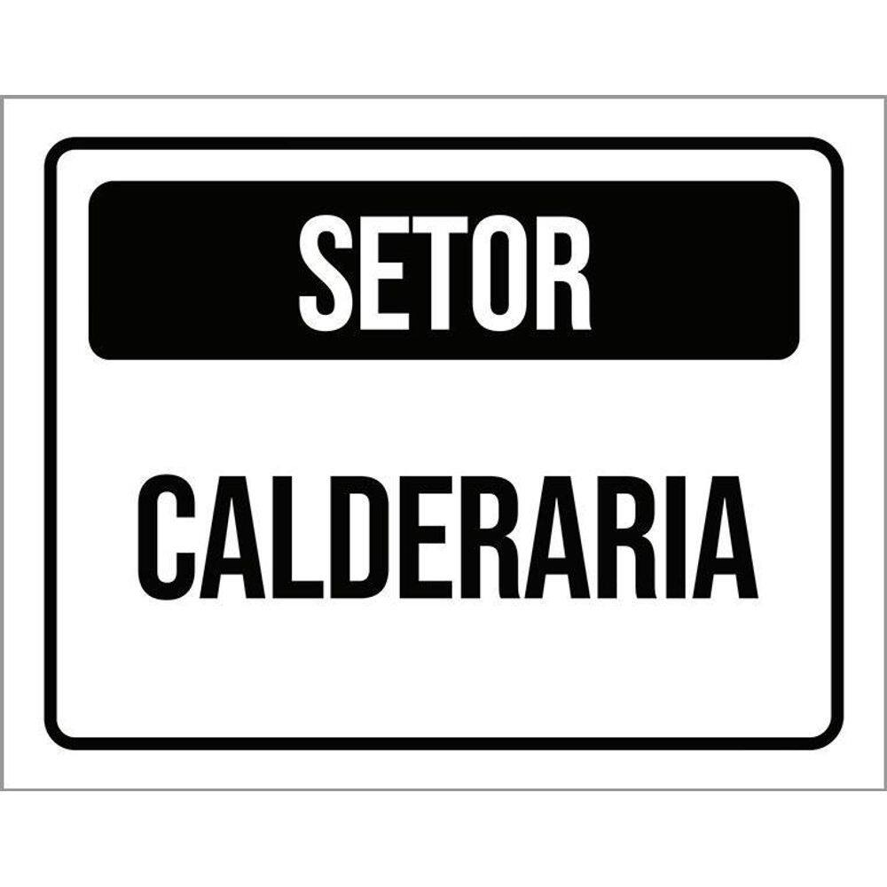 Placa Sinalização - Setor Caldeira 36X46