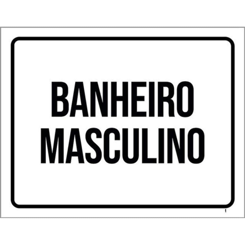 Kit 3 Placas Sinalização - Banheiro Masculino Setor