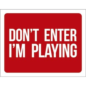 Kit 3 Placas Decorativa - Dont Enter Im Playing