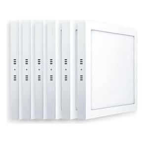 Kit 6 Painéis Plafon 18W Sobrepor 22X22Cm Luz Branca