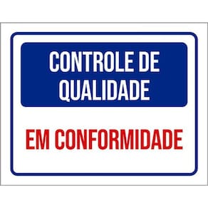 Kit 5 Placas Controle Qualidade Em Conformidade 36X46