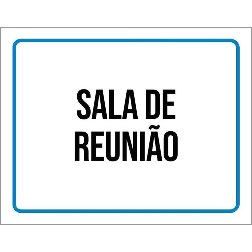 Placa Ambiente Sinalização Setor Sala De Reunião 36X46