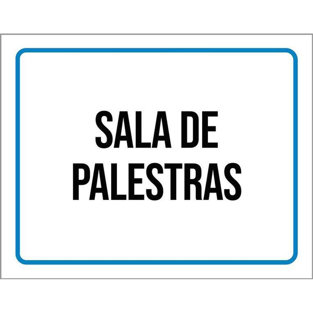 Placa Ambiente Sinalização Setor Sala De Palestras 36X46