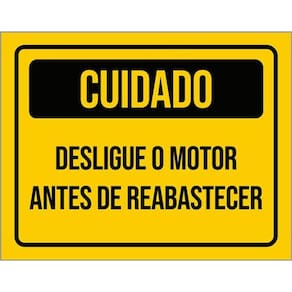 Kit 3 Placas Cuidado O Desligue Motor Antes De Reabastecer