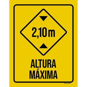 Kit 3 Placas Altura Máxima 2M10 Amarela 27X35