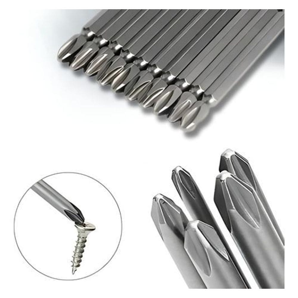 Bits Phillips Makita Ph2-100Mm Caixa Com 10 Un Chave Madeira