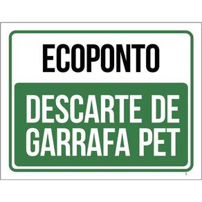 Placa Ecoponto Descarte De Garrafas Pet 36X46