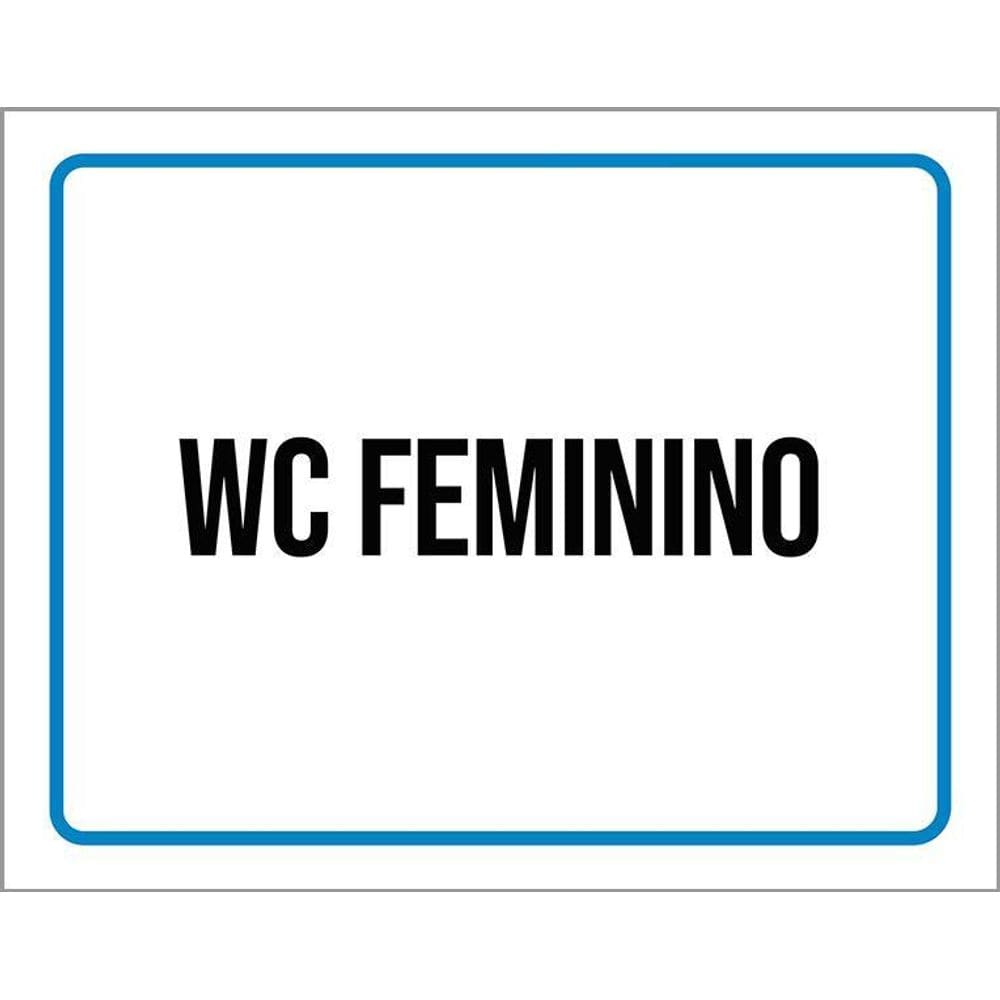 Placa Ambiente Sinalização Setor Wc Feminino 36X46