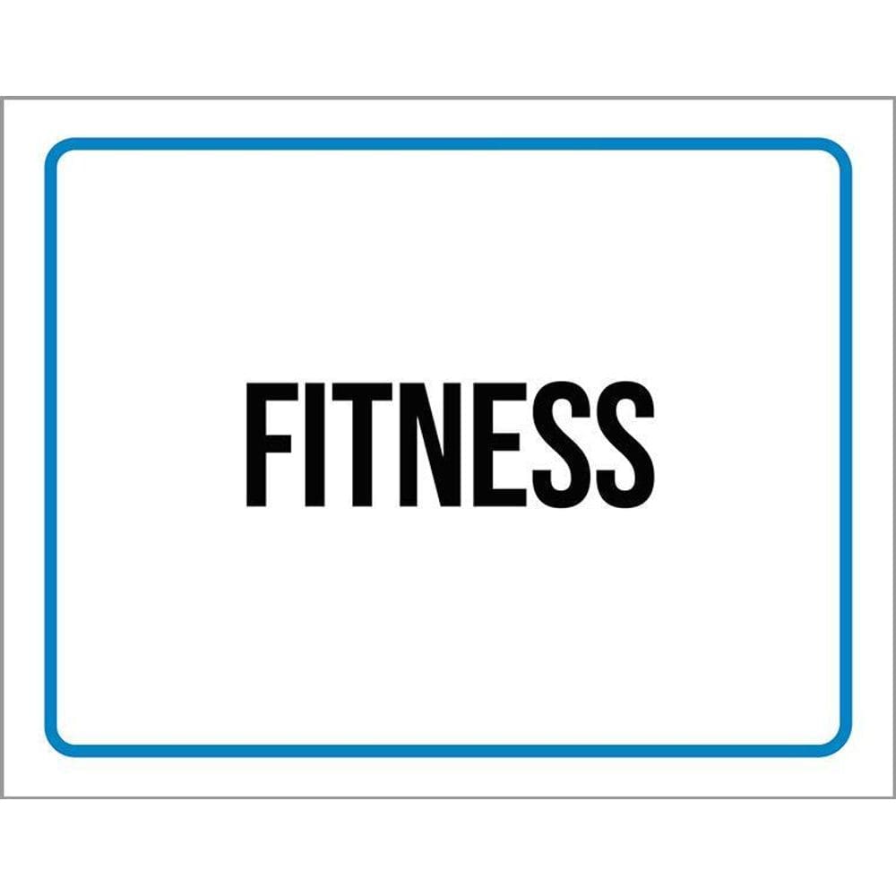 Placa Sinalização Ambiente Fitness 36X46