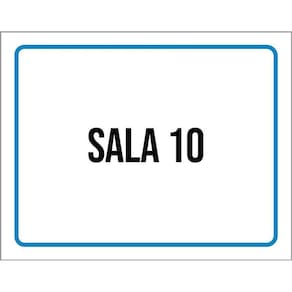 Kit 3 Placas Ambiente Sinalização Setor Sala 10