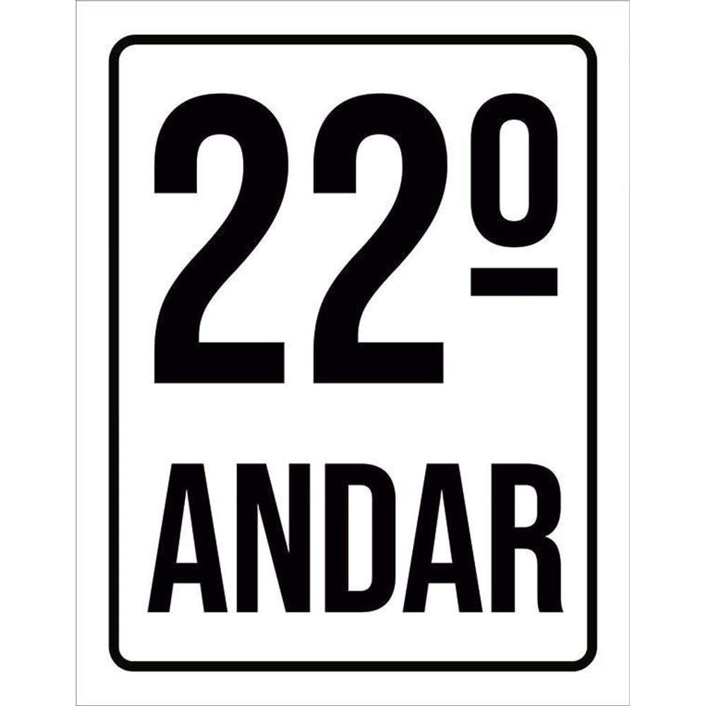 Placa Sinalização Ambiente Identificação 22º Andar 36X46