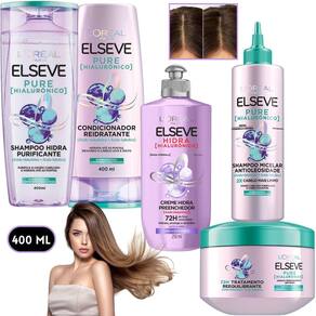 Kit Elseve Pure Hialurônico Shampoo Micelar Antioleosidade