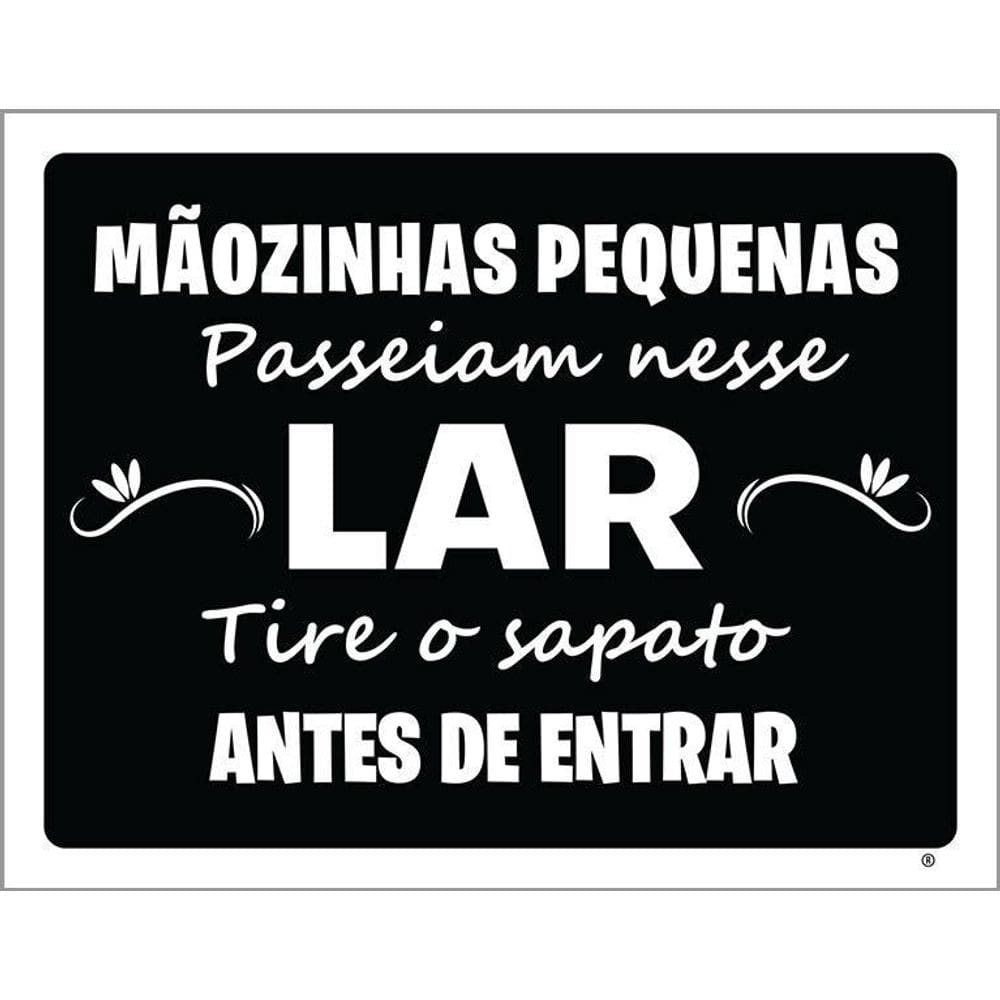 Kit 3 Placas Decorativa - Tire Os Sapatos Antes De Entrar