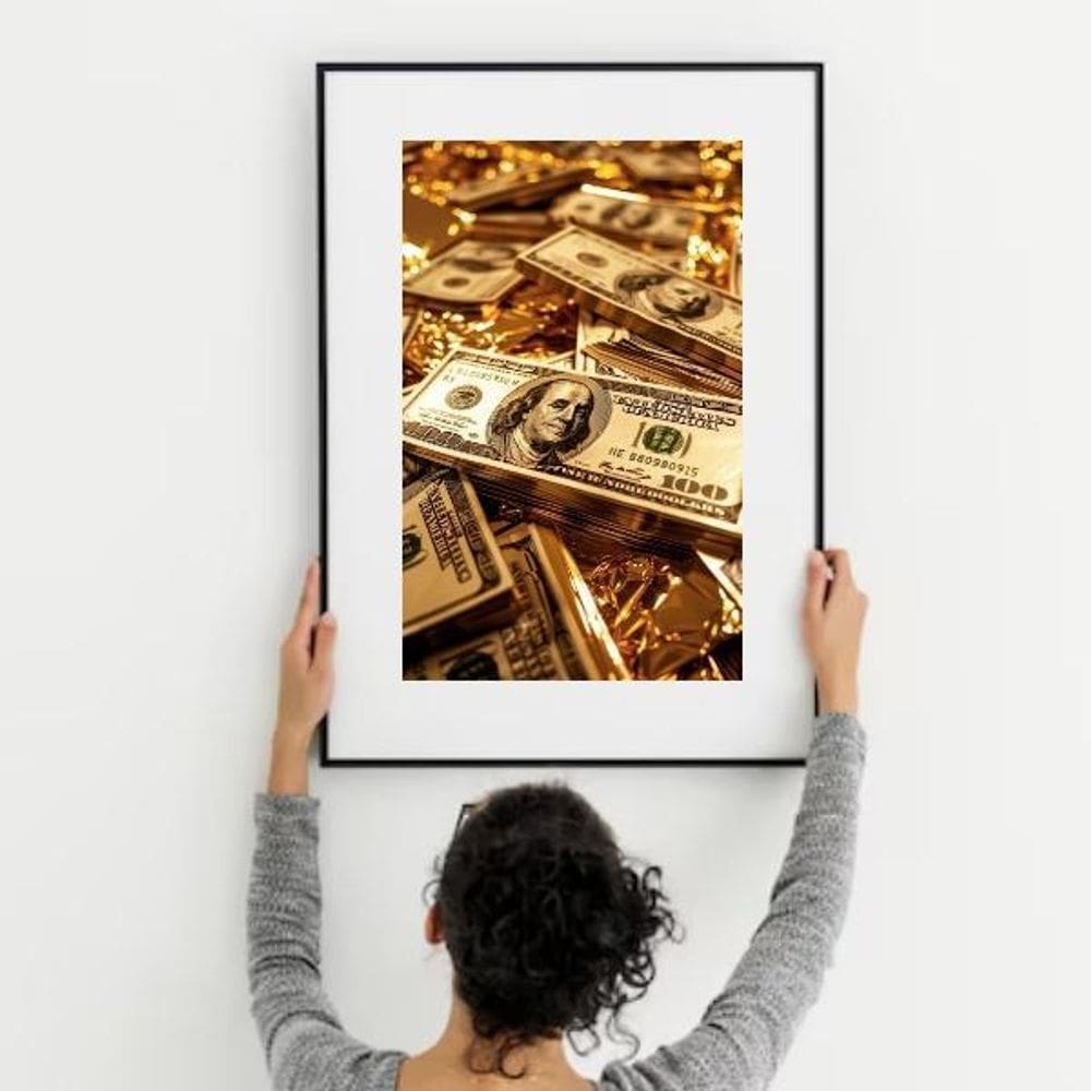 Quadro Lei Atração Dólares - 60X48Cm