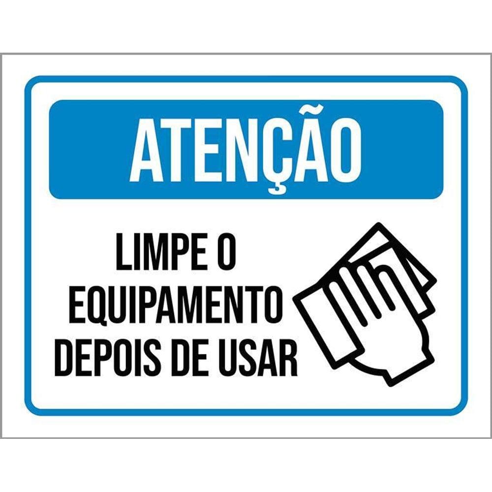 Placa Atenção Limpe A Máquina Depois De Usar 36X46