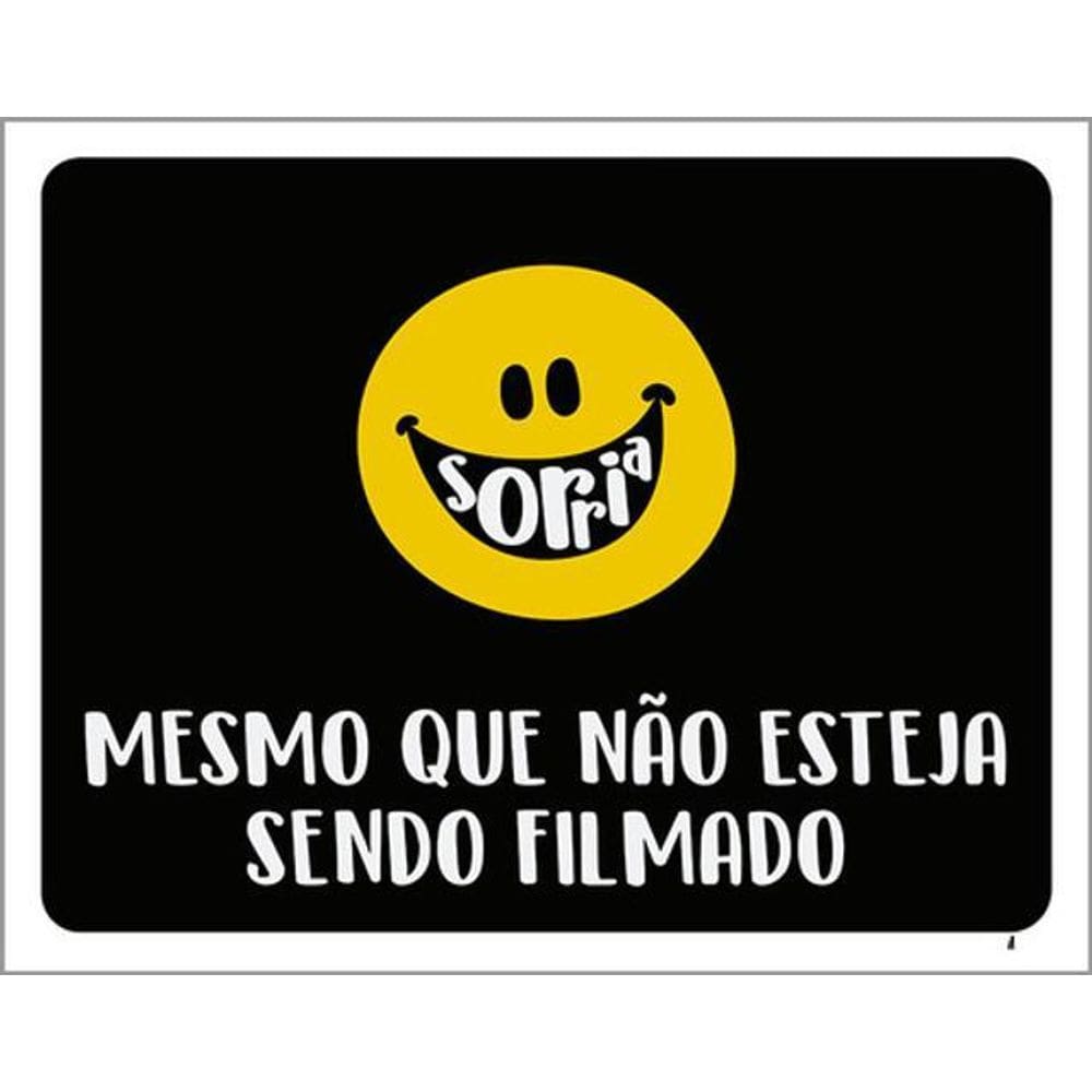 Kit 3 Placas Mesmo Que Não Esteja Filmado