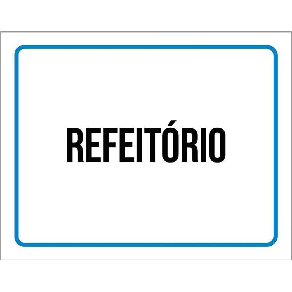 Placa Ambiente Sinalização Setor Refeitório 36X46