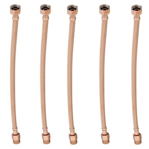 Kit 5 Engate Mangueira Flexível Rose Trançado Aço Inox 30Cm