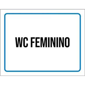 Placa Ambiente Sinalização Setor Wc Feminino 36X46