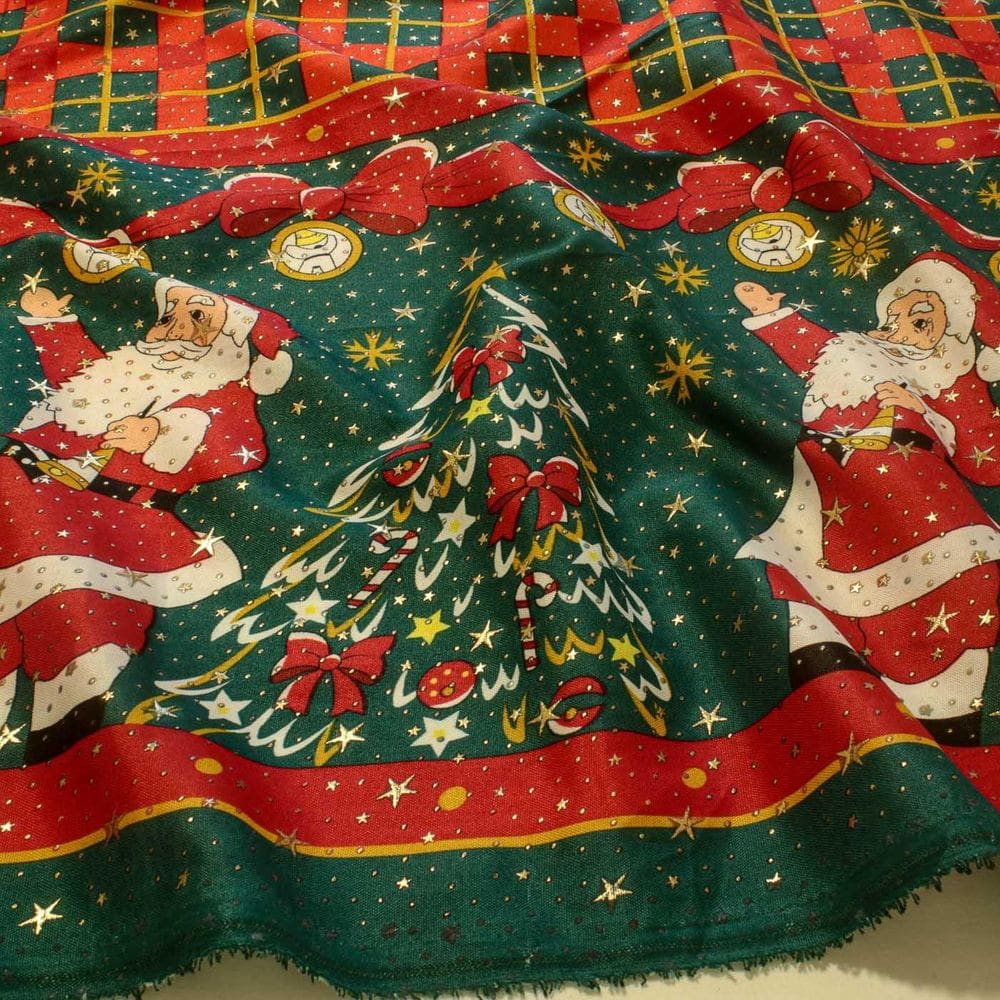 Tecido Oxford Natal Estampado Natalino Brilho Rolo 3 Metros