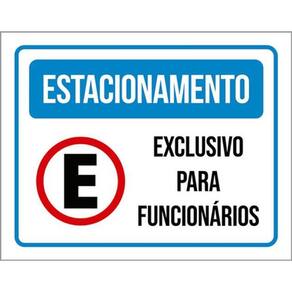 Kit 3 Placas Estacionamento Exclusivo Para Funcionários