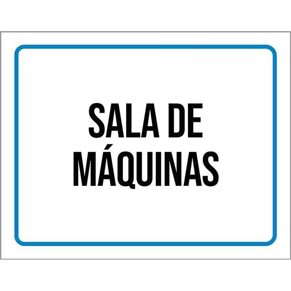 Placa Ambiente Sinalização Setor Sala De Máquinas 36X46