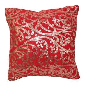 Almofada Natalina Vermelha Decorativa Para Natal Média 35Cm