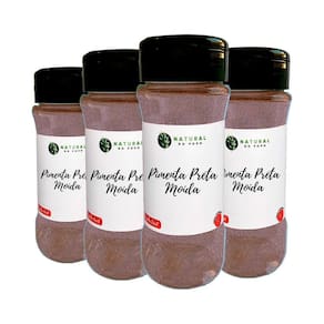 Pimenta Preta 100% Orgânica Moída Kit 4 Pote Com Dosador 50G