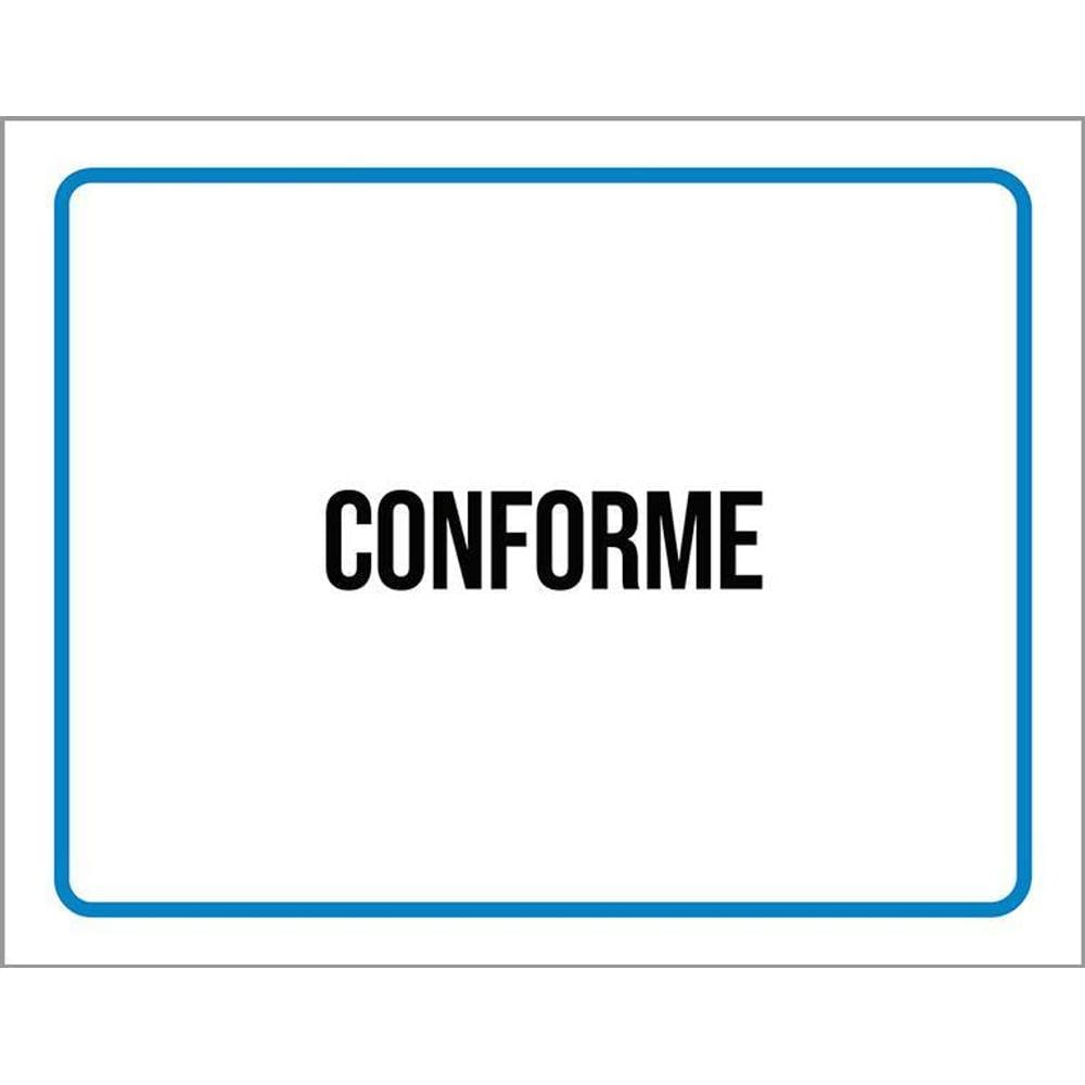 Placa Sinalização - Identificação Confome 36X46