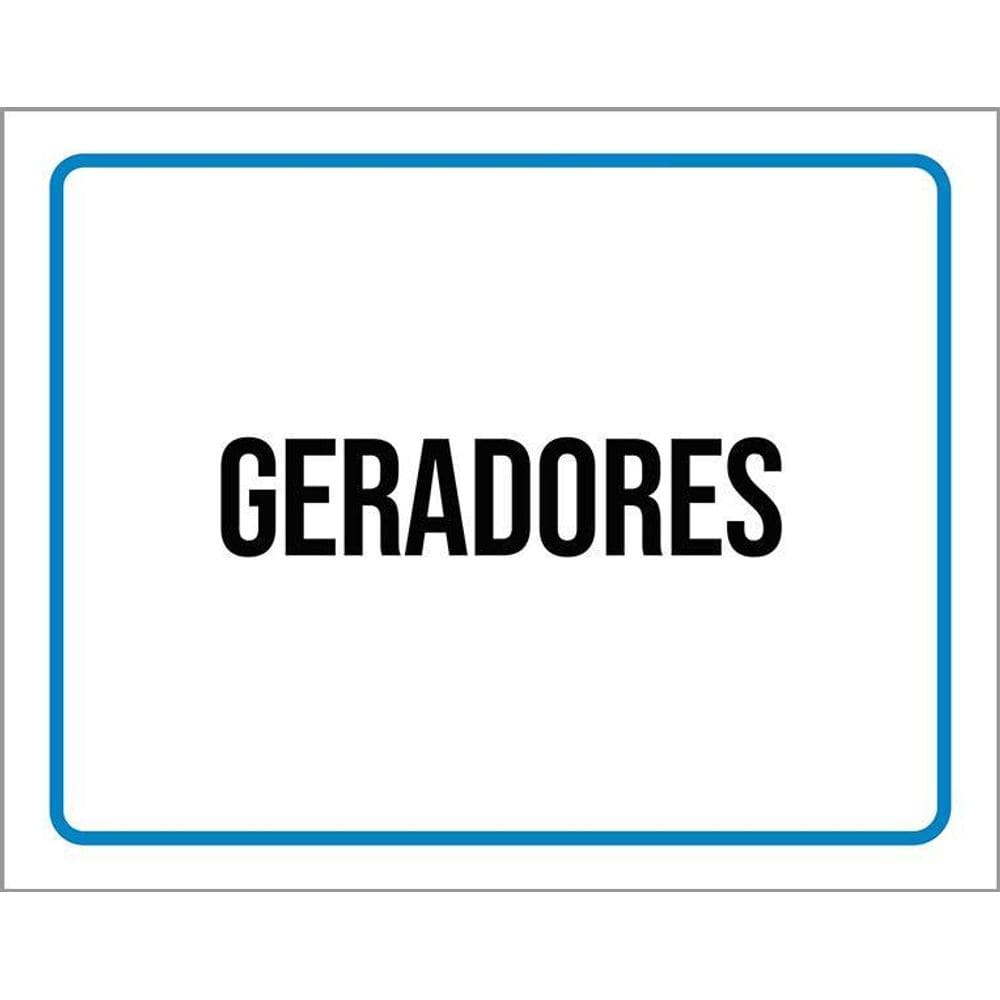 Placa Ambiente Sinalização Setor Geradores 36X46