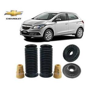 Par Kit Coxim Batente Coifa Dianteiro Chevrolet Onix 2013 2014 2015