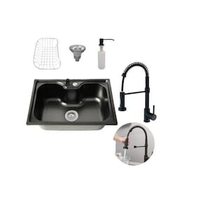 Kit Cuba Cozinha Gourmet Aço Inox 60X42 E Torneira Flexível