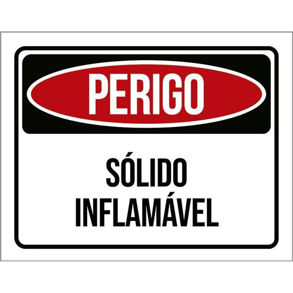 Placa Perigo Sólido Inflamável 36X46