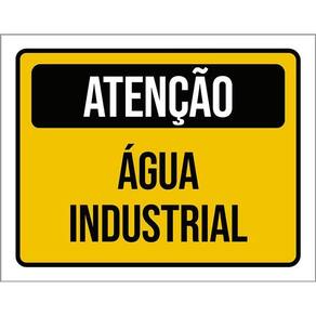 Kit 3 Placas Sinalização Atenção Água Industrial